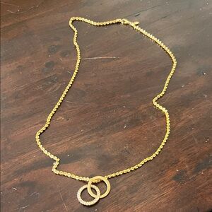 Premier designed Long gold vintage necklace